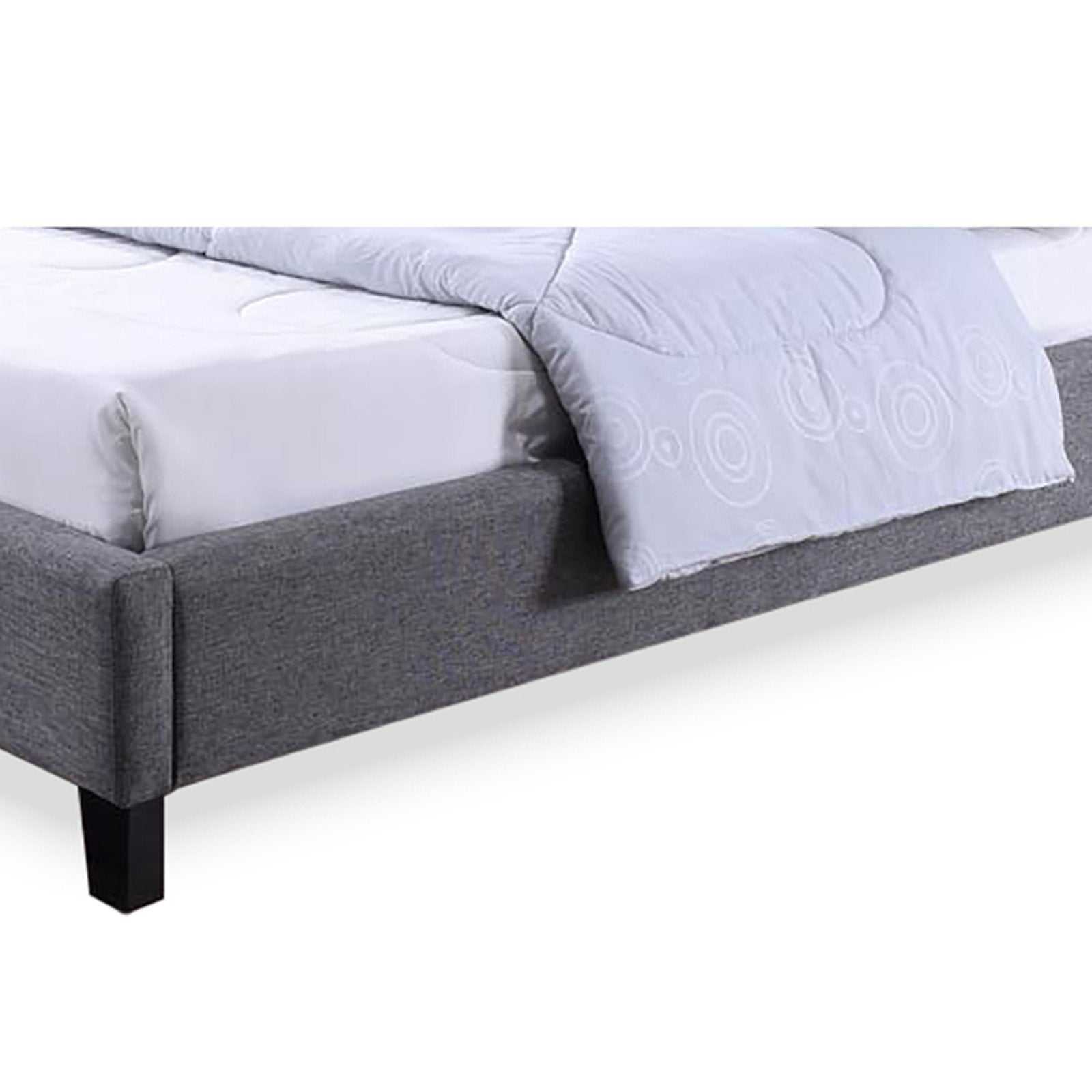 Baxton Studio Hillary Fabric Upholstered Platform Bed, Queen, Grey