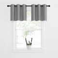 Nicetown Rv Window Curtains, Blackout Curtain Valances Small Window Decor Energy Efficiency Tiers For Kitchen Bedroom Basement Bath Tub Cafe, 42 Inch Width X 18 Inch Length, Silver Grey, 2 Panels