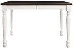 Crosley Furniture Shelby Traditional Wood Dining Room Table, Kitchen Tables, Distressed White