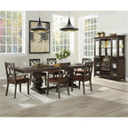 Acme Jameson Wooden Upholstered Side Chair in Brown and Espresso Espresso