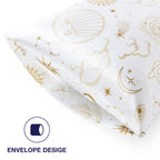 Exq Home Satin Body Pillow Pillowcase Super Soft Silk Pillowcase, Body Pillow Cover With Envelope Closure White Moon (20''X54'')