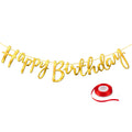 Propsicle Golden Happy Birthday Banner, Birthday Decoration For Girls