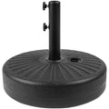 PULNDA Round Umbrella Base Stand with Steel Umbrella Holder, 50lbs Heavy Duty Fillable Umbrella Base Stand, for Outdoor, Patio, 