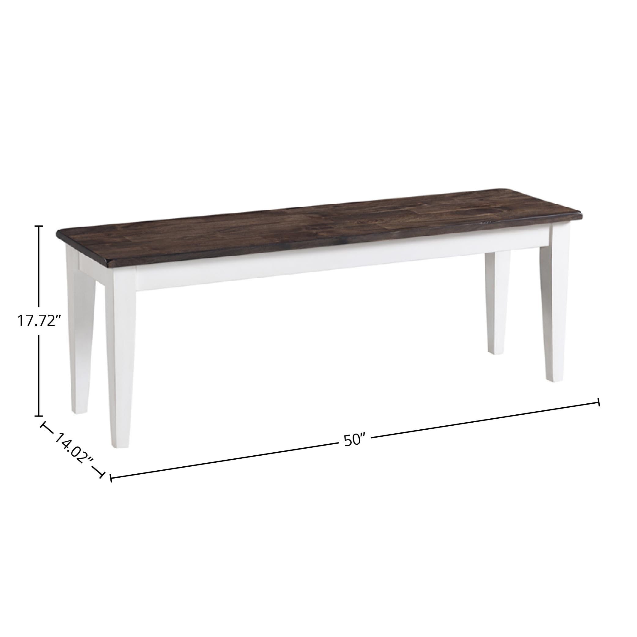 Intercon Furniture Kona Transitional Wood Backless Dining Bench - Thumbnail 3