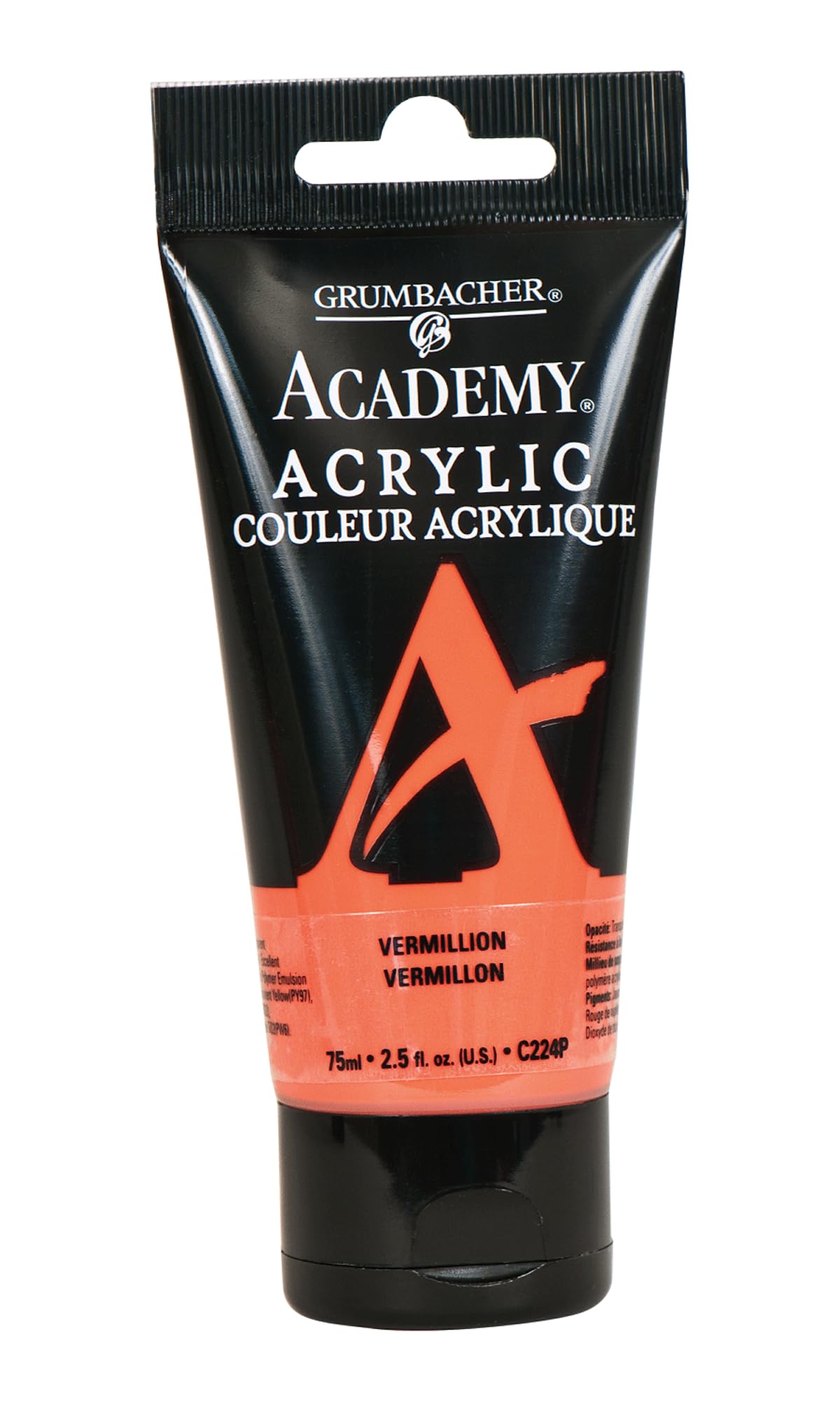 Grumbacher Academy Acrylic Paint Size: 254 Oz, Vermillion (C224P)