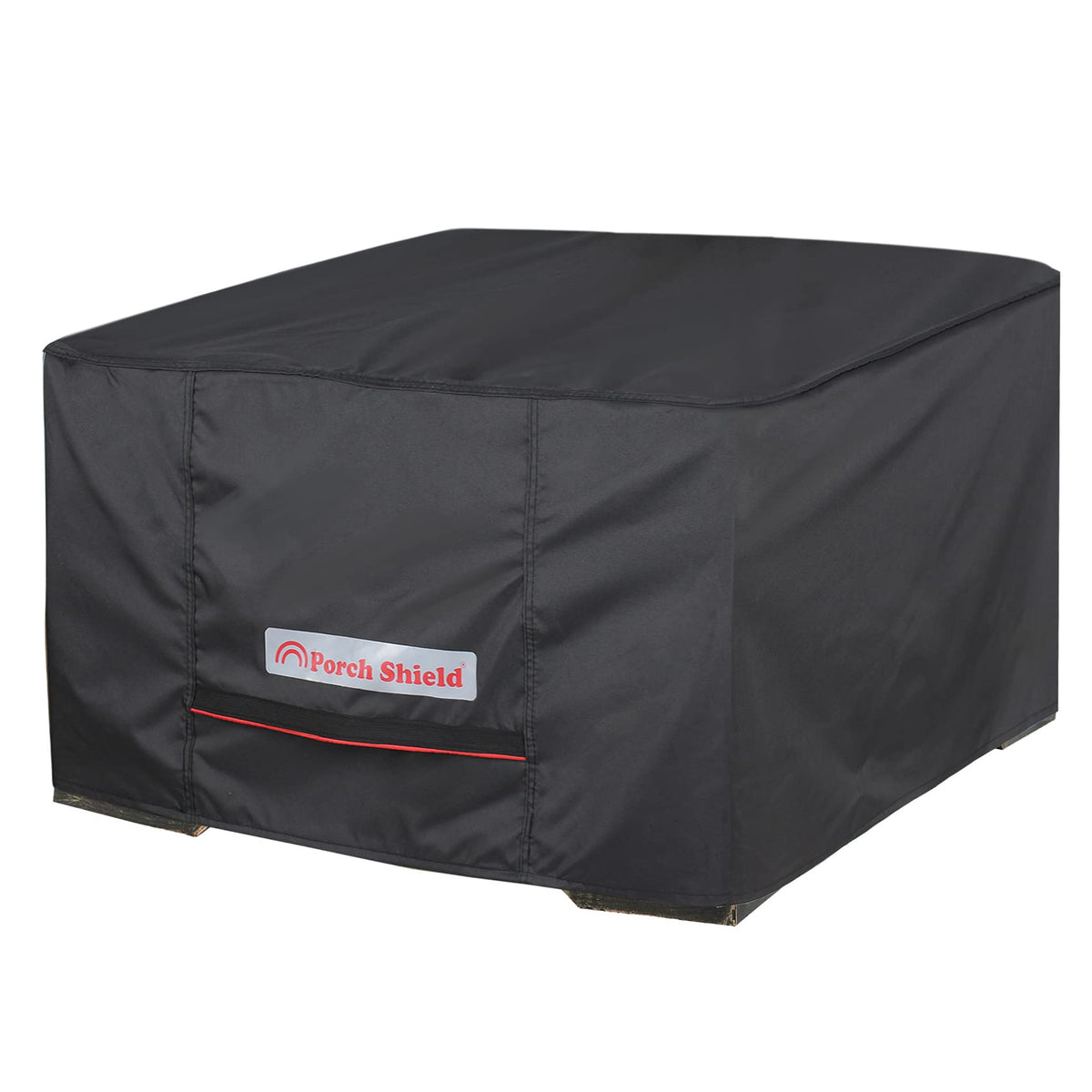 Porch Shield Uv-Resistant Patio Fire Pit Cover - Waterproof Square 28 X 28 Inch Outdoor Fire Table Cover, Black