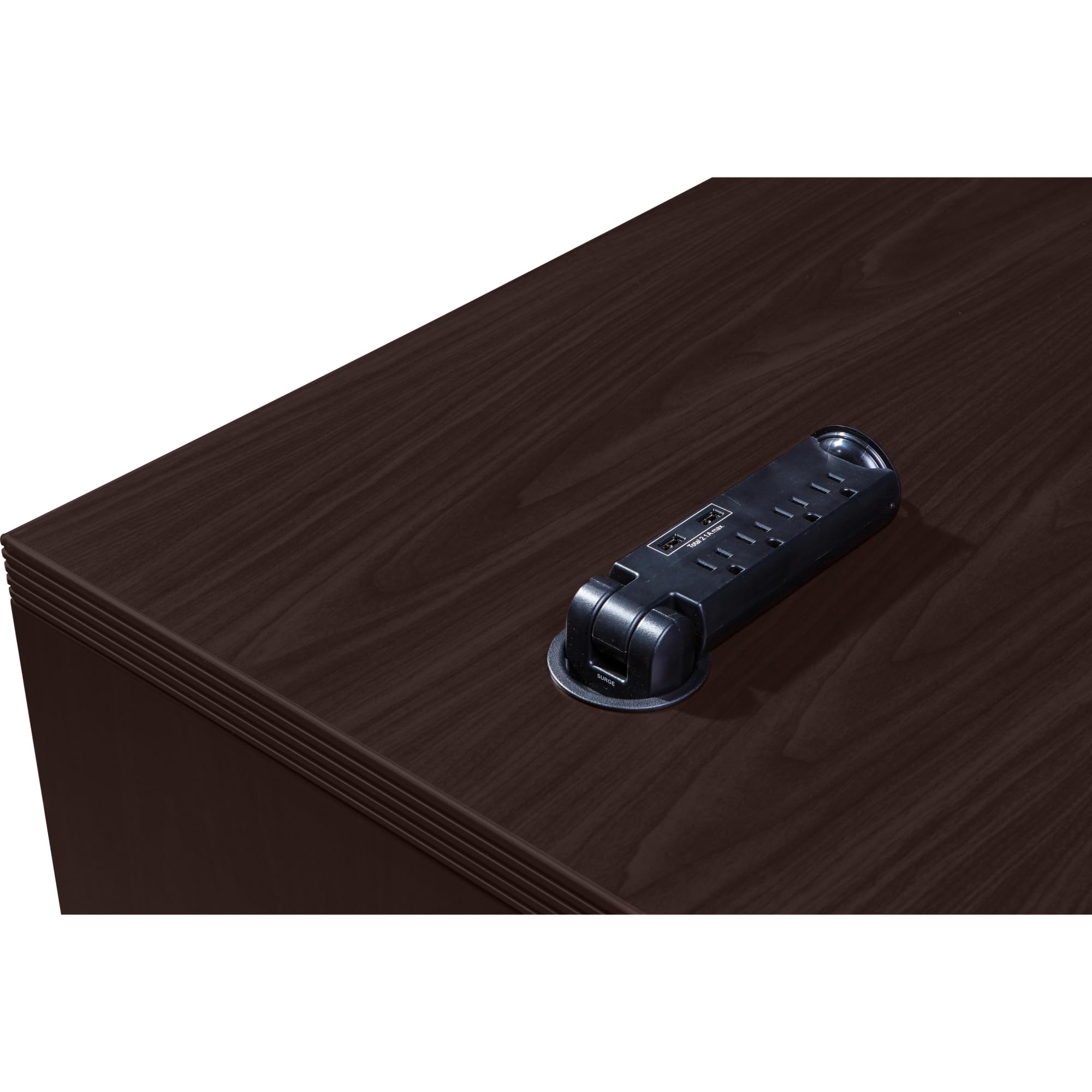 Lorell, LLR18215, Essentials Espresso Laminate Return Shell, 1 Each
