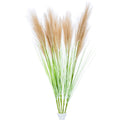 UiiziC Faux Pampas Grass 5 PCS Fluffy Artificial Reed Bulrush Flowers for Vase Fillers Wedding Party Bouquets Home Hotel Centerp