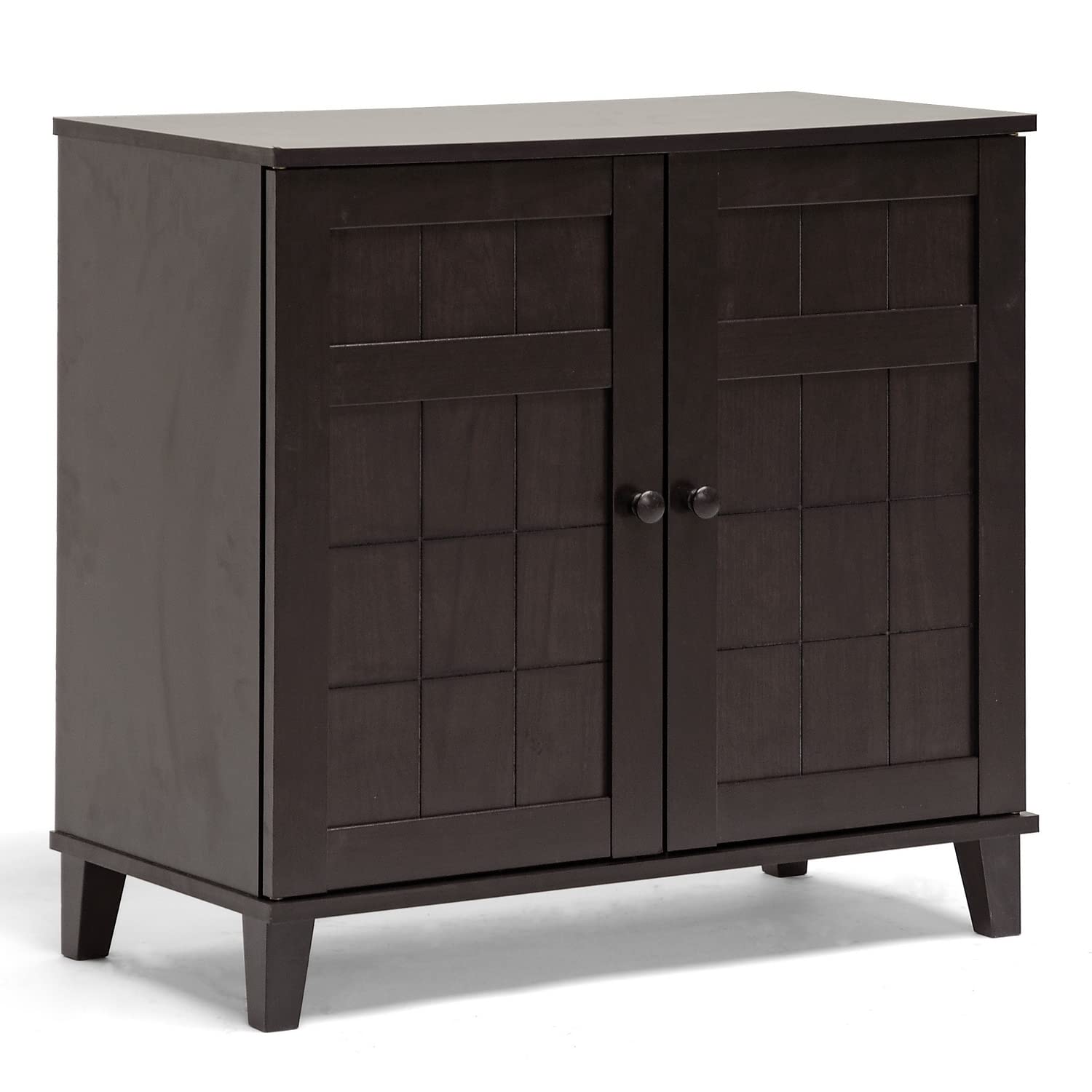 Baxton Studio Glidden Shoe Storage Cabinet, Dark Brown (91-4517-HiT)
