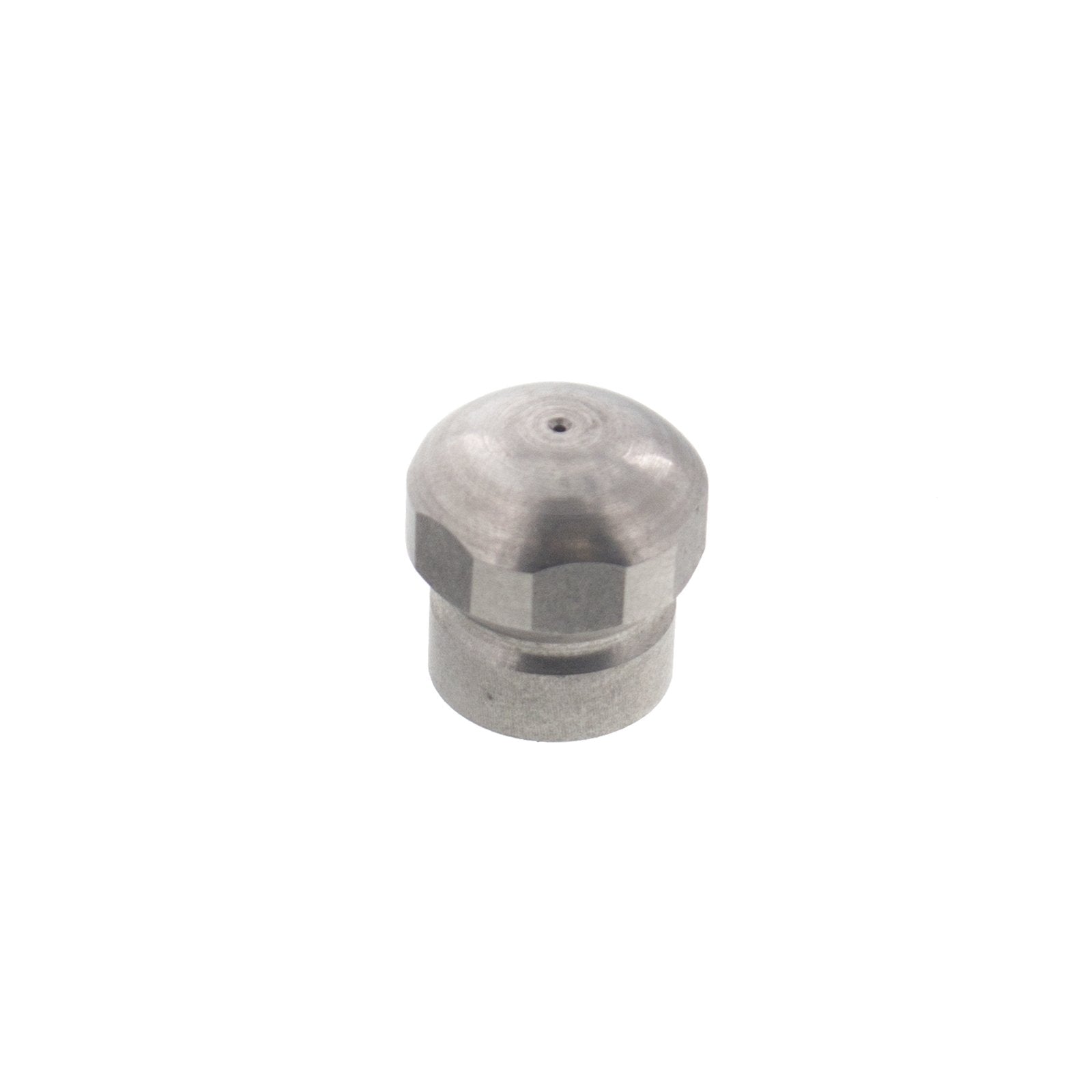 Erie Tools Button Nose 1/8' Drain Cleaning Nozzle 3.0 Orifice 5500 Psi Stainless Steel For Sewer Pipe Water Jetter