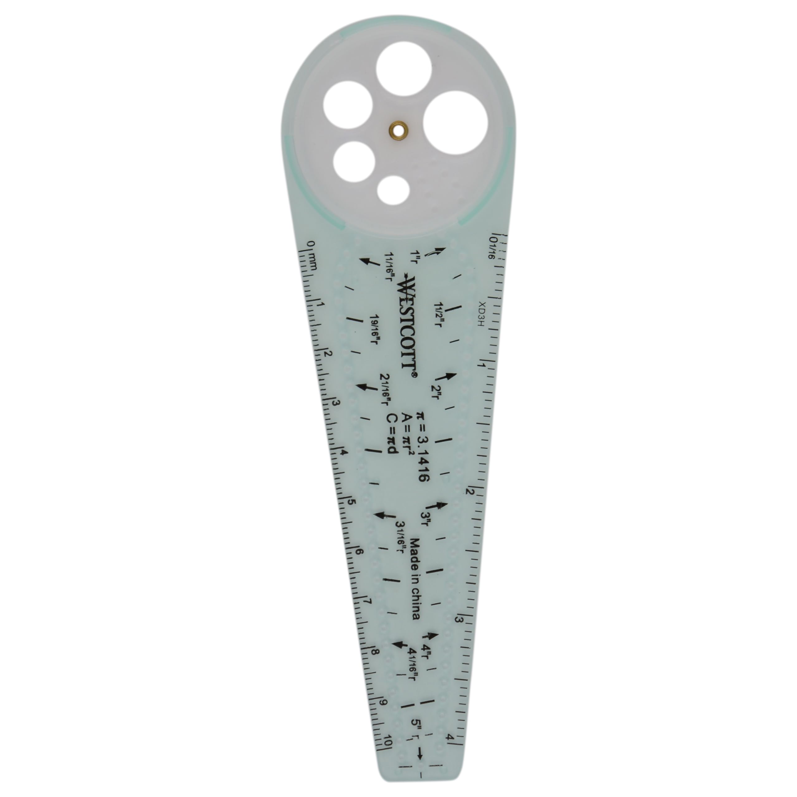 Westcott 00516 Safety Compass For Geometry, Drafting, Classrooms, Crafters And Artists, Shatterproof, Translucent Drawing Compas