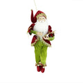 Northlight Enchanted Red Gold and Green Poseable Whimsical Christmas Elf King Figure, 18