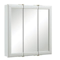 Design House 24 Inch Bathroom Medicine Cabinet, Wall Mounted, 3 Mirror, Doors White, 535849-WHT