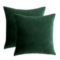 Rainroad Velvet Decorative Throw Pillow Covers Cushion Cover Pillow Case For Sofa Couch Bed Chair,Soft Square Dark Green Throw P