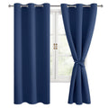 Hiasan Room Darkening Curtains for Bedroom, Noise Reducing, Energy Saving Blackout Window Curtain Panels, Sewn with Tiebacks, Se