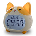 AVEKI Alarm Clocks for Kids - Cute Dog Clock with Night Light, 6 Alarm Tones, Snooze, Timer, Date and Temperature Display - Rech