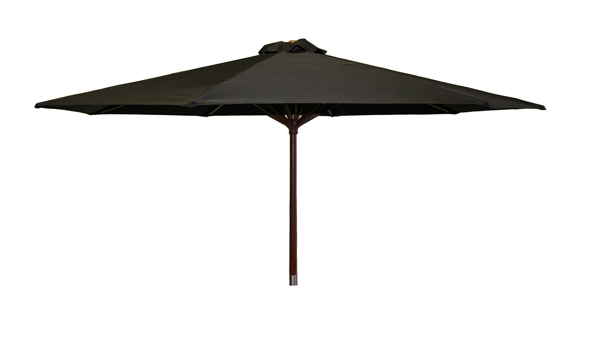 Heininger 1290 Destinationgear Classic Wood Black 9' Market Umbrella