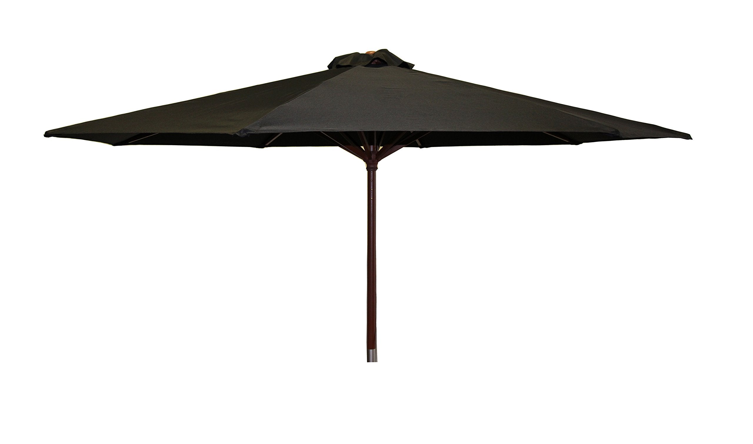 Heininger 1290 Destinationgear Classic Wood Black 9' Market Umbrella
