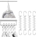 Meetu Closet Organizer 9.5 Inch Cloth Hanger Magic Space Saving Hangers for Closet Wardrobe Closet Organization Closet System (P