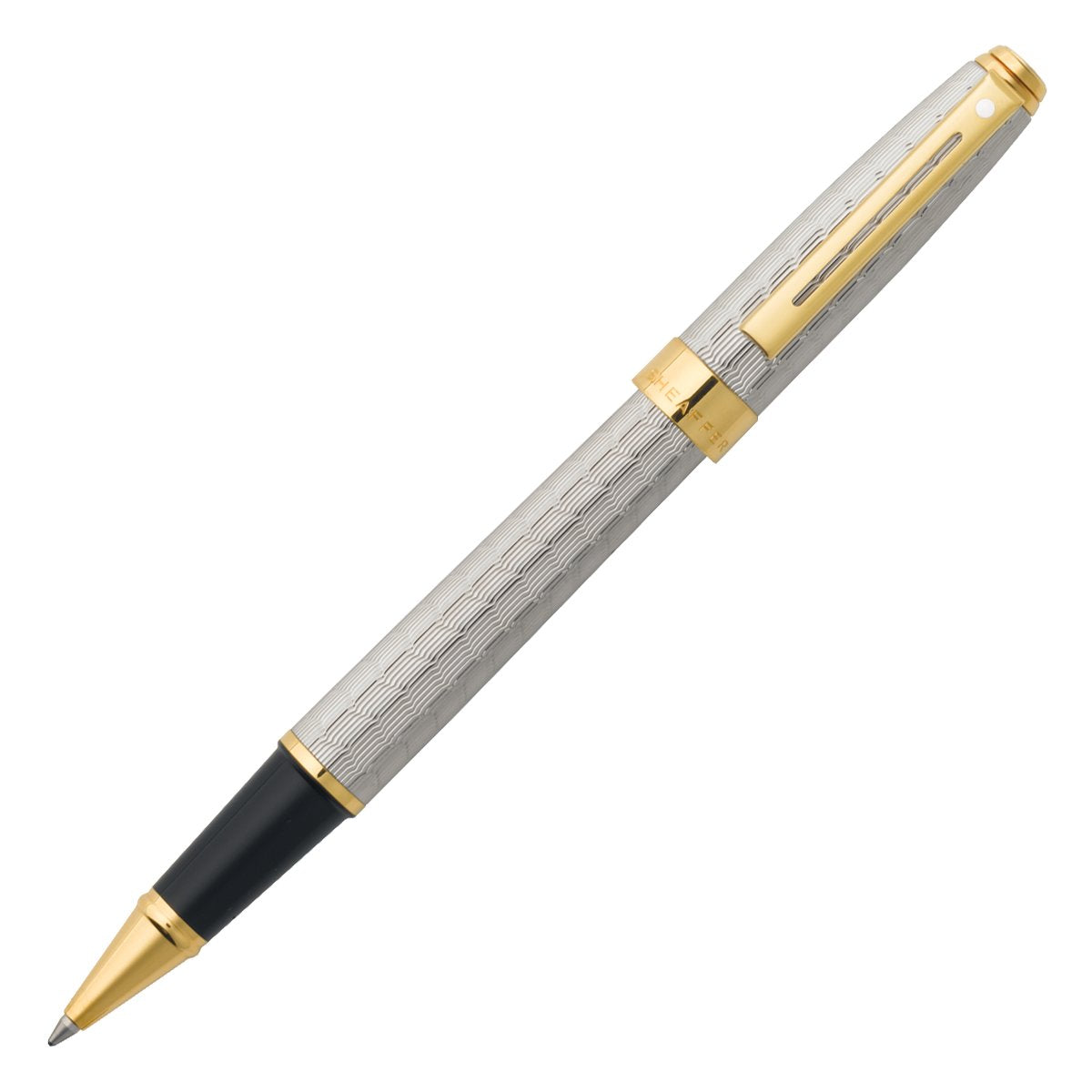Sheaffer Prelude Signature Silver Plate With Engraved Snakeskin Pattern Featuring 22K Gold Plate Trim Rollerball (9170-1)