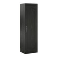 Novogratz Her Majesty Single Wardrobe Side Storage Cabinet, Black Oak