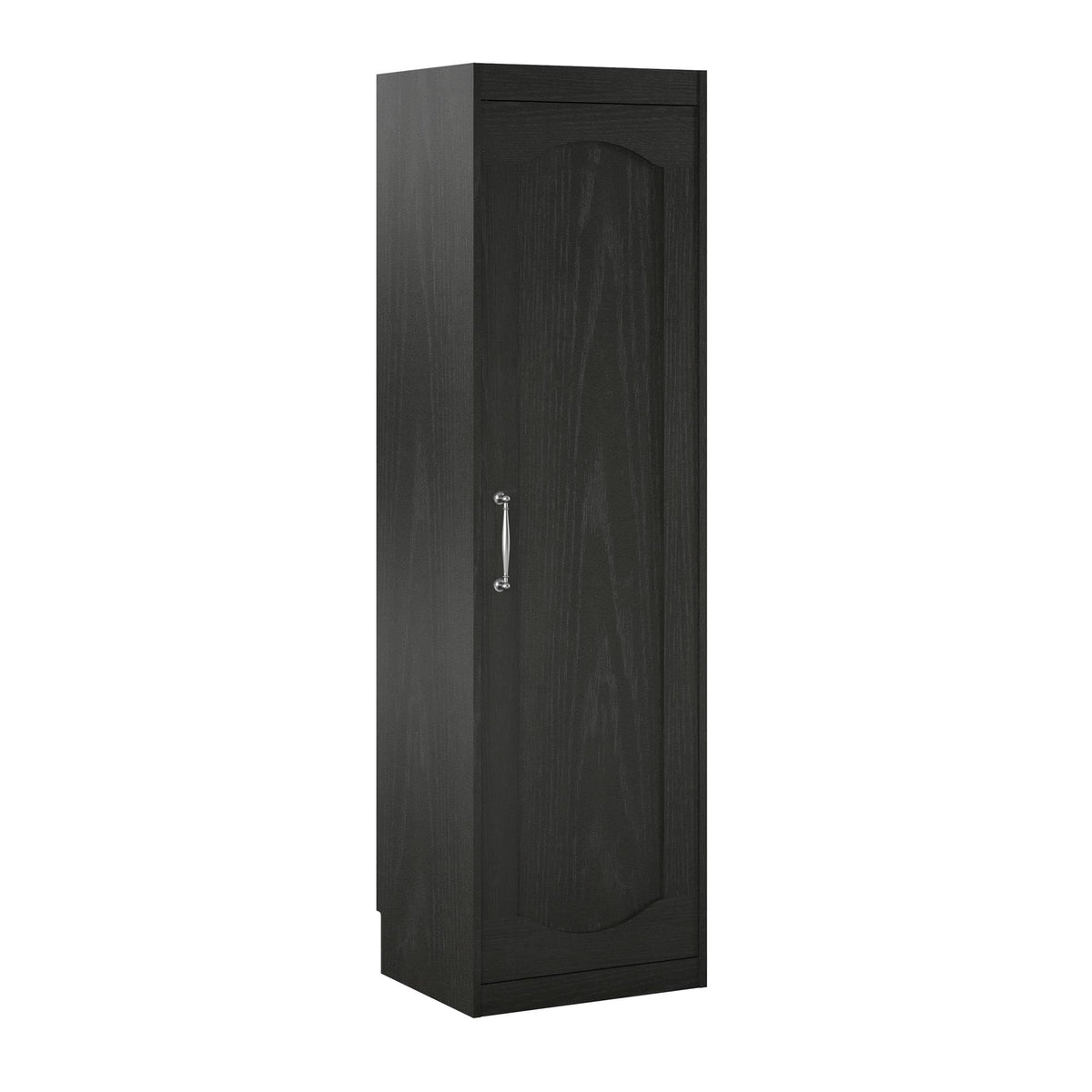 Novogratz Her Majesty Single Wardrobe Side Storage Cabinet, Black Oak