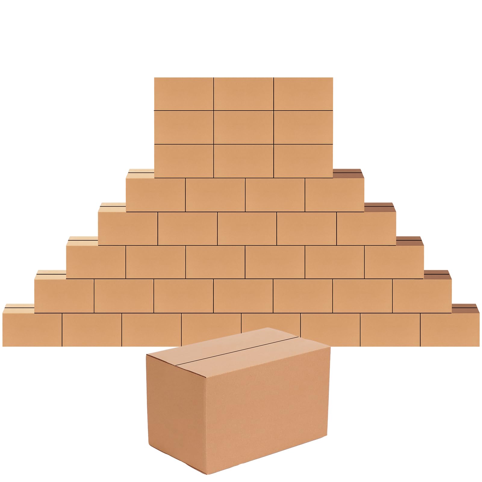 Edenseelake 40 Pack 10X6X6 Inches Shipping Boxes Medium Cardboard Boxes For Packing, Moving, Mailing, Brown