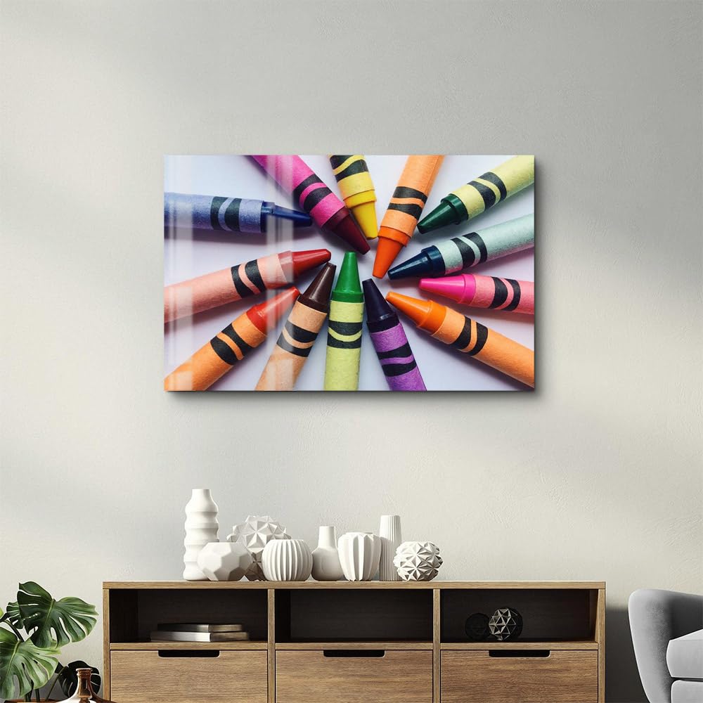 DesignSkinz Wall Art | Acrylic Glossy Printed Frame|Home Decor for Living Room, Bedroom, Office, Study, Shelf (22x14inch)  Colo