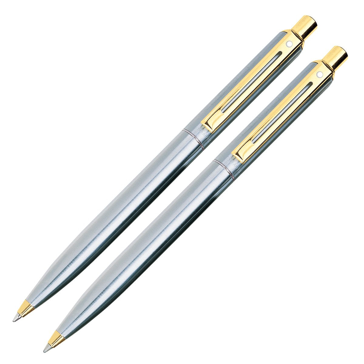 Sheaffer Sentinel Ballpoint Mechanical Pencil Set Chrome - Gold Trim