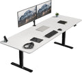 VIVO Large Electric 83 x 30 in Standing Desk, Memory Height Adjustment, 1B Series, Holds 220 lbs, White Top Black Frame, DESK-KI