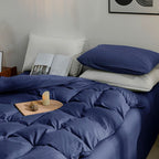 Jellymoni Cotton Duvet Cover Full Size - 100% Washed Cotton Linen Like Textured Comforter Cover, 3 Pieces Breathable Soft Beddin