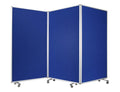 HomeRoots 106 x 1 x 71 Blue Metal and Fabric - Screen Room Divider