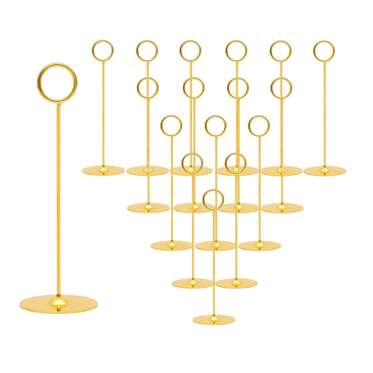 Urban Deco 16 Pieces Table Card Holder 8 inches Table Number Holders Place Steel Card Holders for Photos, Food Signs, Memo Notes