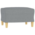 vidaXL Modern Footstool - Light Gray Fabric Footrest with Sturdy Plywood Frame, Breathable Material, Compact Size 23.6x19.7x16.1