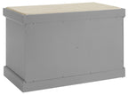 Crosley Furniture Anderson Entryway Storage Bench with Shoe Rack Organizer Shelves, Gray