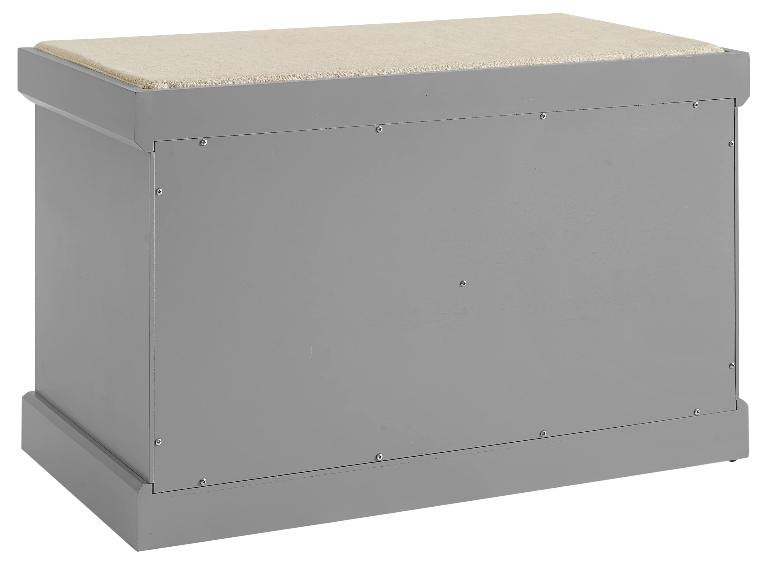 Crosley Furniture Anderson Entryway Storage Bench with Shoe Rack Organizer Shelves, Gray