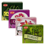 Hem Incense Cones Variety Pack #2 And Cone Incense Burner Bundle With 4 Most Liked Fragrances