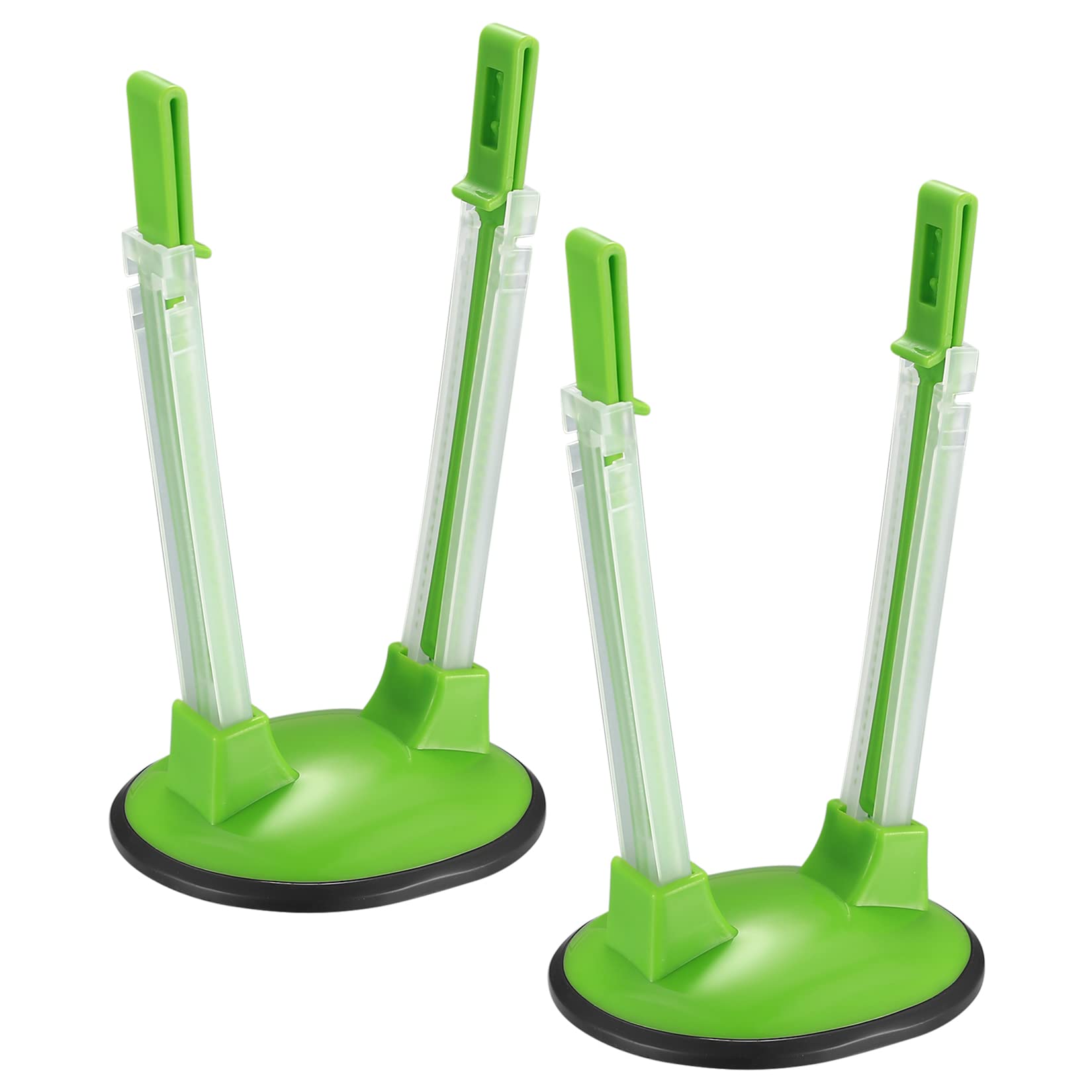 Siyurongg 2 Pcs Baggy Rack, Freezer Bag Holder Stand, Adjustable Food Storage Holders, Plastic Food Prep Bag/Zip Lock Bag Holder