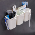 HOKIPO Self Adhesive Plastic Storage Rack For Bathroom/Wash Basin Shower Accessories(Ar2125),White