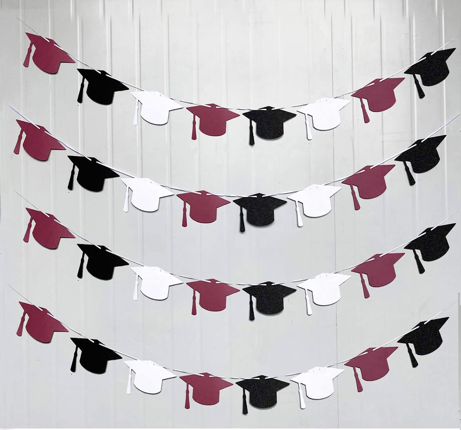 Graduation Party Decorations Maroon Black 2024/Burgundy Black Graduation Decorations 2024 FSU Maroon Graduation 2024 4pcs Gradua