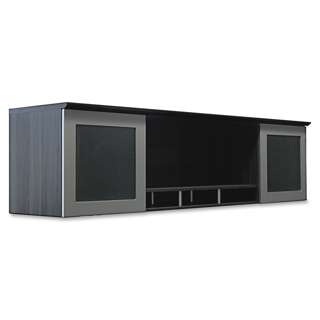 Safco Mayline Mnh72Lgs Medina Hutch Cabinet With Glass Doors, 72"W, Gray Steel Laminate