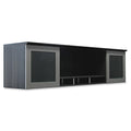 Safco Mayline Mnh72Lgs Medina Hutch Cabinet With Glass Doors, 72"W, Gray Steel Laminate
