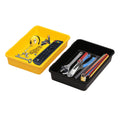 Cutting Edge Interlocking Drawer Organizer Big(Set Of 2, Black & Yellow)