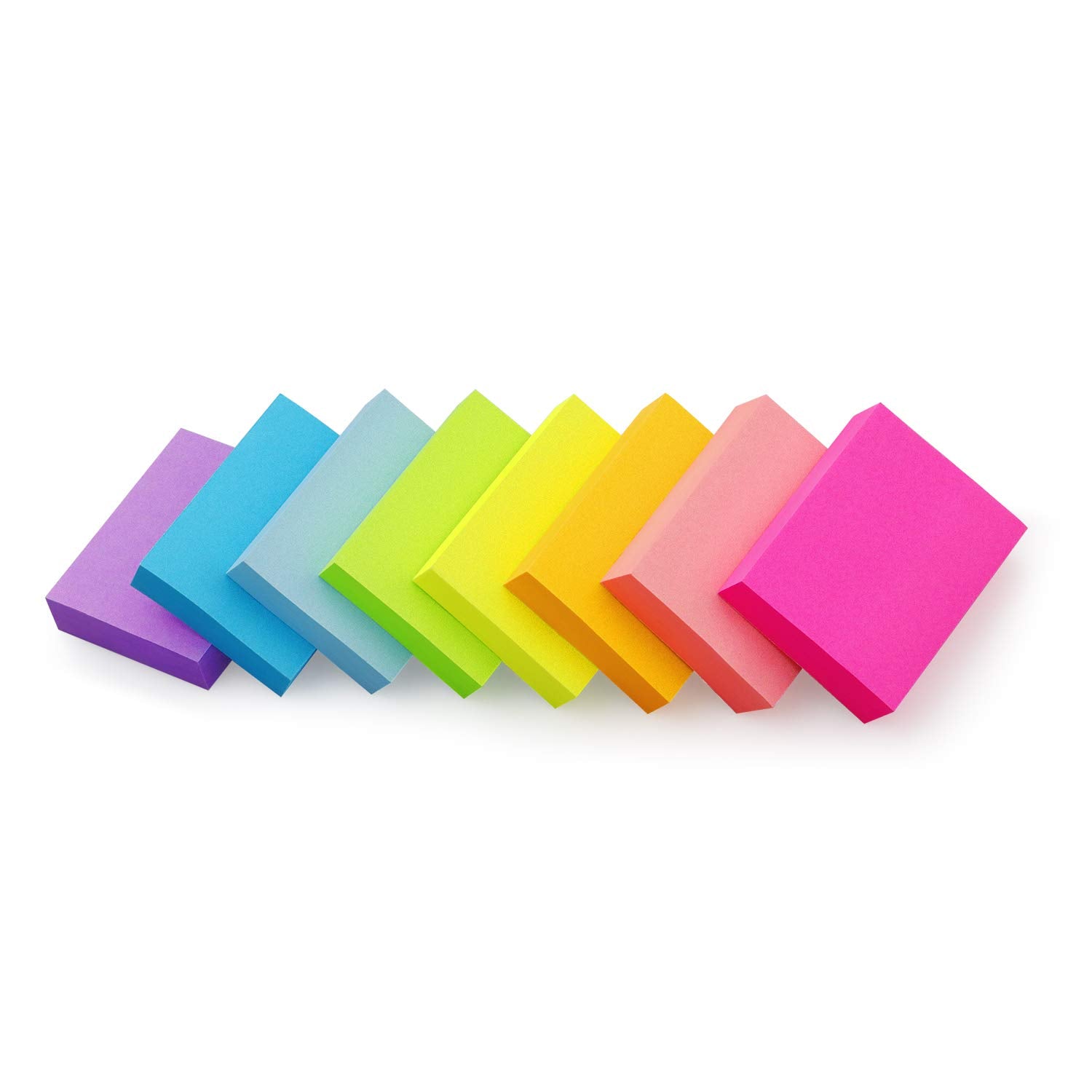 Sticky Notes 1.5X2 Inch Bright Colors Self-Stick Pads 8 Pads/Pack 100 Sheets/Pad Total 800 Sheets
