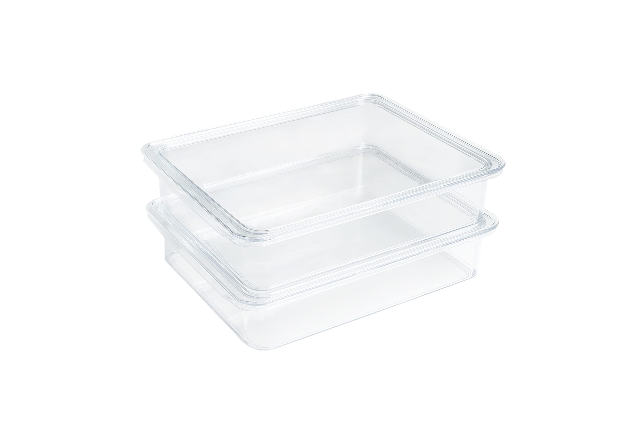 Kitchen Spaces Compact Deli Food Bin, 2 Count, Clear