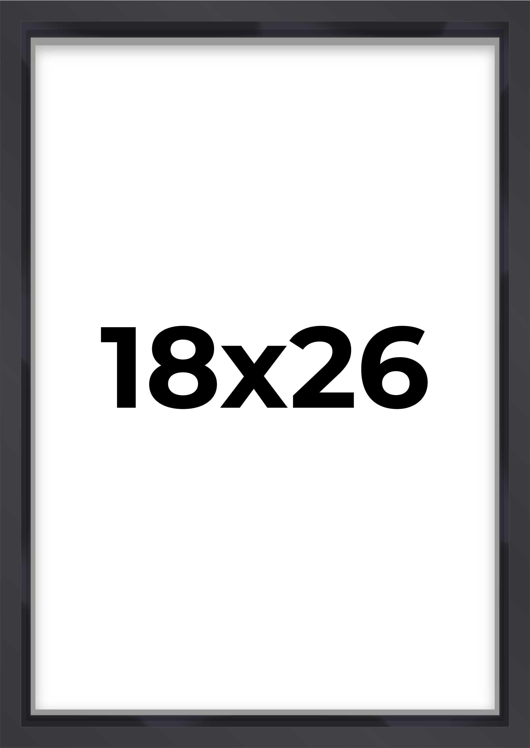 18x26 Shadow Box Frame Contemporary Black | 1'' Depth of Usable Space| Interior Size 18x26 or 26x18 Inches| UV Resistant Acrylic