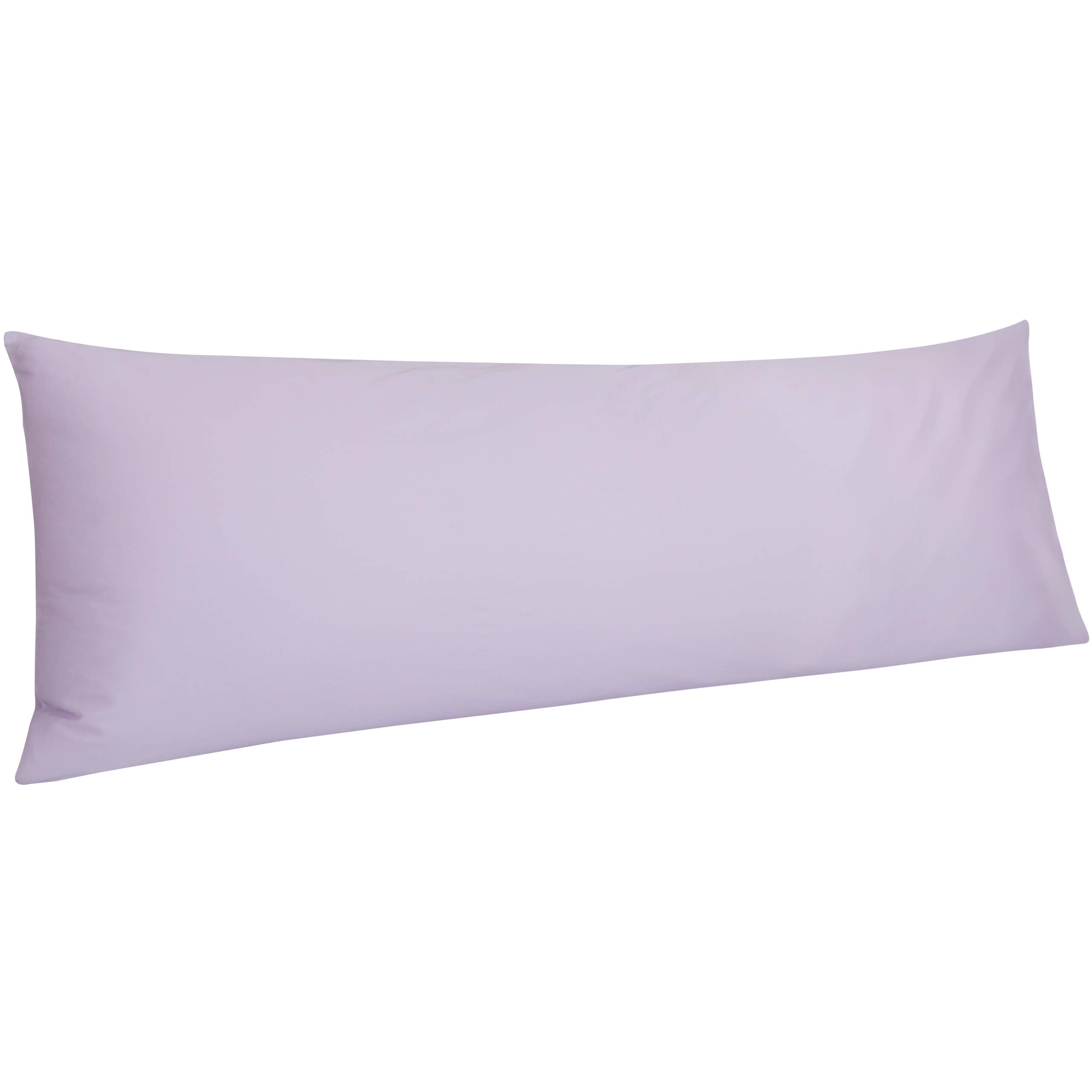 Ntbay 500 Thread Count 100% Egyptian Cotton Body Pillowcase, Super Soft And Breathable Envelope Closure Full Body Pillowcase For Adults, 20X54 Inches, Light Purple