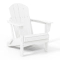 Westintrends Outdoor Adirondack Chair, Plastic Fire Pit Chair, Weather Resistant Folding Patio Lawn Chair For Outside Deck Garden Backyard Balcony, White