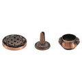 HOKPA Incense Burner, 3Pcs Red Copper Incense Burner Holder Cone Holder Bowl-Shape Incense Burner for Joss Stick, Tower Incense,