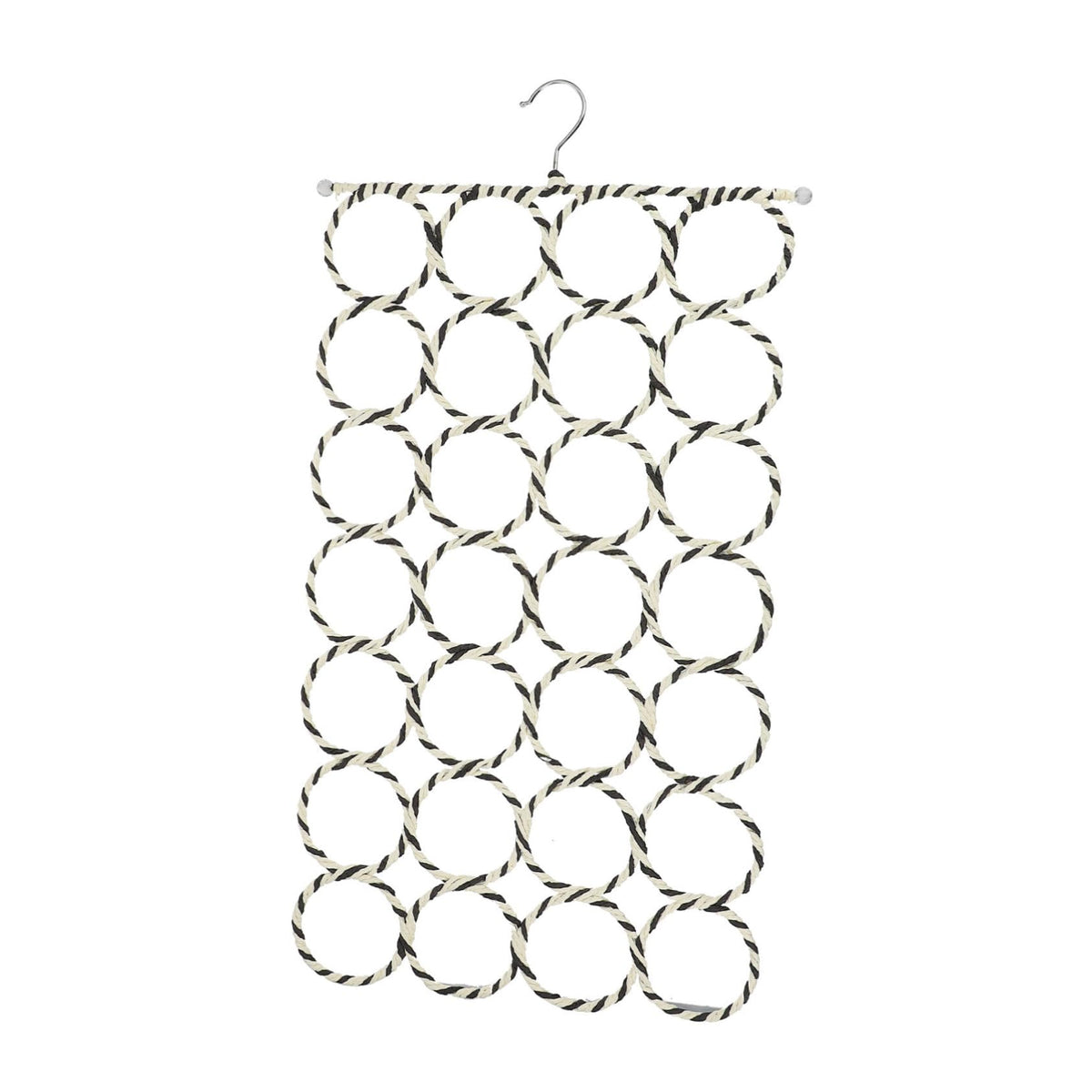 BESTOYARD Creative Paper Rattan Scarf Hanger Ring 28 Circle Scarf Organizer for Wardrobe Storage MultiFunction Display Stand Ra